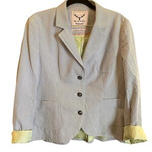 SAND Women's Striped Cotton Blazer